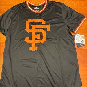 Fanatics Black and Orange V-Neck Mesh Jersey